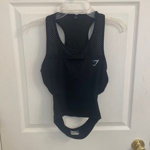 Gymshark Nikki Blackketter crop tank top M